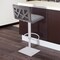 Armen Living Crystal Adjustable Height Swivel Gray Faux Leather and Gray Walnut Bar Stool LCCRBAGRBS - alternate 3